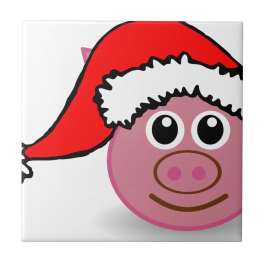 クリスマス豚 タイル (正面)