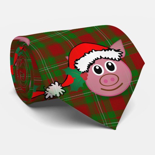 クリスマス豚 ネクタイ (ロール)