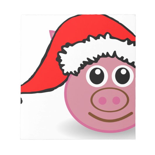クリスマス豚 ノートパッド (正面)