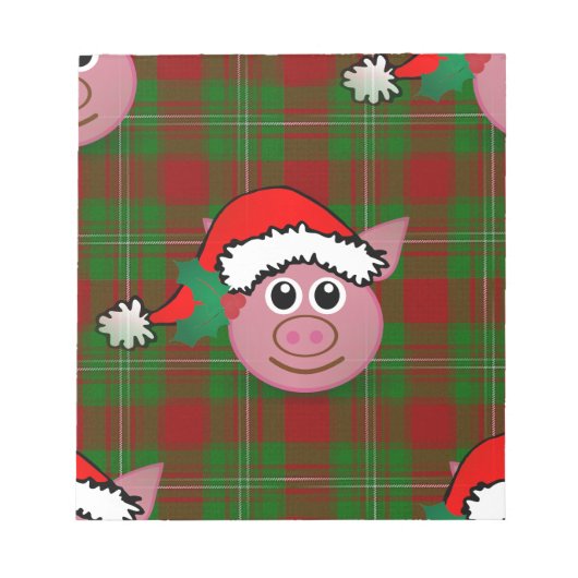 クリスマス豚 ノートパッド (正面)