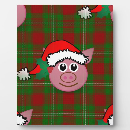 クリスマス豚 フォトプラーク (正面)