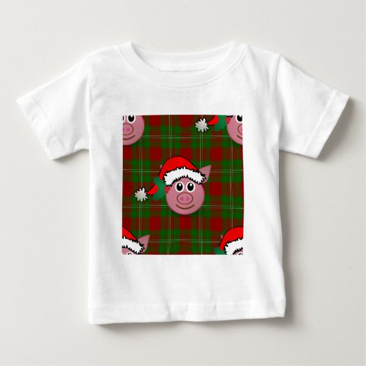 クリスマス豚 ベビーTシャツ (正面)