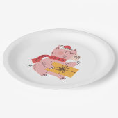 クリスマス豚 ペーパープレート (アングル)