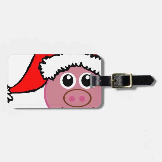 クリスマス豚 ラゲッジタグ (正面横)
