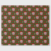 クリスマス豚 ラッピングペーパー (フラット)