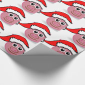 クリスマス豚 ラッピングペーパー (角)
