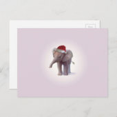 クリスマス象のベビーのクリスマスの郵便はがき シーズンポストカード (正面/裏面)