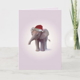 クリスマス象のベビーのクリスマスカード シーズンカード