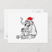 クリスマス象 シーズンポストカード (正面/裏面)
