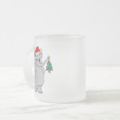 クリスマス象 フロストグラスマグカップ (正面左)