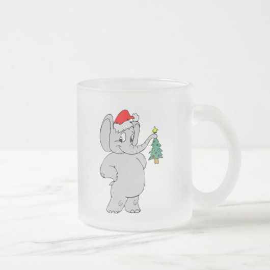 クリスマス象 フロストグラスマグカップ (右)