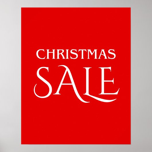 クリスマス販売の看板、赤フェスティバルクリスマス販売ポスター ポスター (正面)