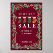 クリスマス販売クリスマスフラワービジネス広告 ポスター (正面)