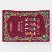 クリスマス販売クリスマスフラワービジネス広告 横断幕 (横)