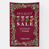 クリスマス販売クリスマスフラワービジネス広告 横断幕 (縦)