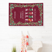 クリスマス販売クリスマスフラワービジネス広告 横断幕 (インサイチュ)