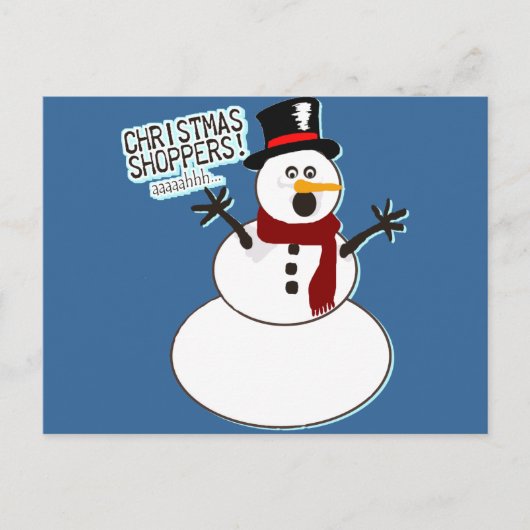 クリスマス買い物客! シーズンポストカード (正面)