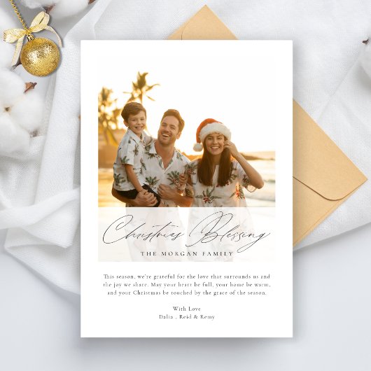 クリスマス賛美のトロピカルサンセット写真 シーズンカード