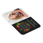 クリスマス賛美のハッピーホリデーファミリーキッズフォト マグネット (右側)