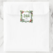 クリスマス賛美のリースの暖かい願いは平和を愛する スクエアシール (バッグ)