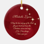 クリスマス賛美の主よ賛美よ数え6:24-26 セラミックオーナメント (裏面)