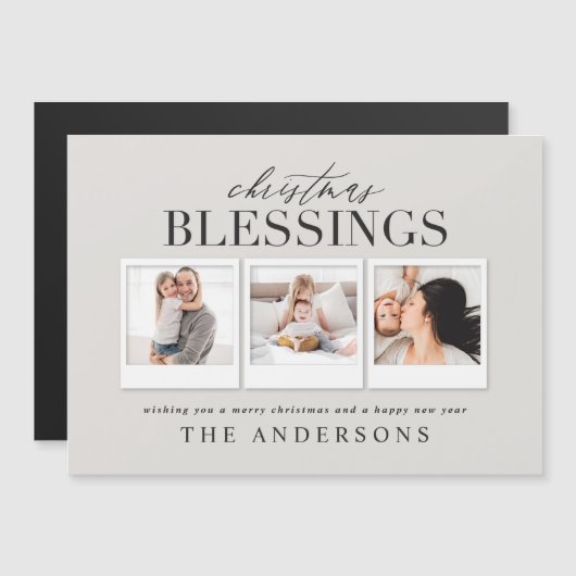 クリスマス賛美の写真数々のの祝日 (正面/裏面)