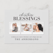 クリスマス賛美の写真数々のの祝日 シーズンポストカード (正面)