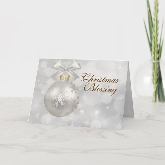 クリスマス賛美の数字6:24-26聖書の聖句 シーズンカード (正面)