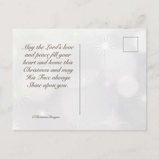 クリスマス賛美の聖書の第6節24-26 ポストカード (裏面)