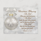 クリスマス賛美の聖書の第6節24-26 ポストカード (正面)