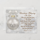 クリスマス賛美の聖書の第6節24-26 ポストカード (正面/裏面)