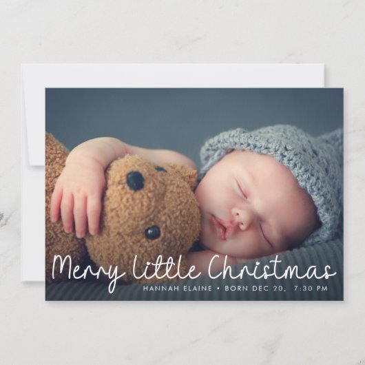 クリスマス賛美の誕生発表カード 案内状 (正面)