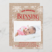 クリスマス賛美の誕生発表 招待状 (正面/裏面)