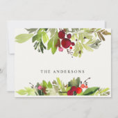 クリスマス賛美の金ゴールド写真の水の色の葉 シーズンカード (裏面)