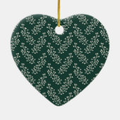 クリスマス賛美の2写真濃い緑の家族 セラミックオーナメント (裏面)