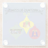 クリスマス賛美の ガラスコースター (裏面)