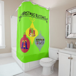 クリスマス賛美の シャワーカーテン
