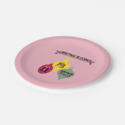 クリスマス賛美の ペーパープレート (アングル)