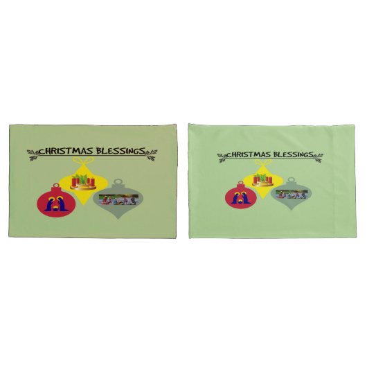 クリスマス賛美の 枕カバー (バックセット)