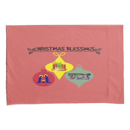 クリスマス賛美の 枕カバー (正面右)