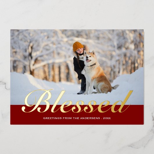 クリスマス賛美スモダント写真 箔シーズンカード (正面)