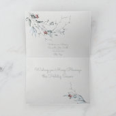 クリスマス賛美ズウォーターカラーベリーフォトリース カード (内部)