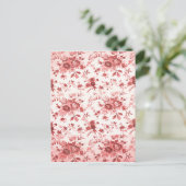 クリスマス赤いぼろぼろのToile シーズンポストカード (スタンド正面)