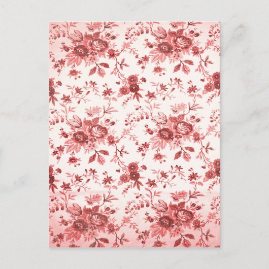 クリスマス赤いぼろぼろのToile シーズンポストカード (正面)