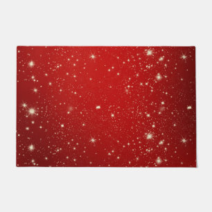 クリスマス赤いトゥインクル、休日デザイン、Doormat ドアマット
