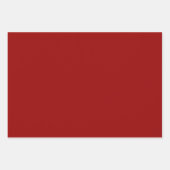 クリスマス赤い緋色の深い濃い飽和 ラッピングペーパーシート (正面2)