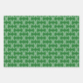 クリスマス赤い緑の白黒お洒落盛り合わせ ラッピングペーパーシート (正面2)