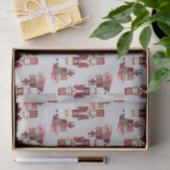 クリスマス赤くるみ割りパッケージの水色 薄葉紙 (ギフト)