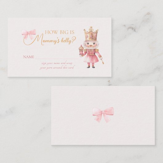 クリスマス赤ちゃんシャワーくるみクラッカーどのように大きいかママ エンクロージャーカード (正面/裏面)