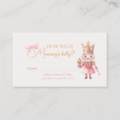 クリスマス赤ちゃんシャワーくるみクラッカーどのように大きいかママ エンクロージャーカード (正面)